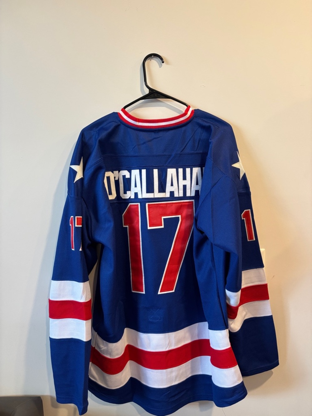 Blue USA Hockey Jersey with Red & White Accents - Picture 2 of 2